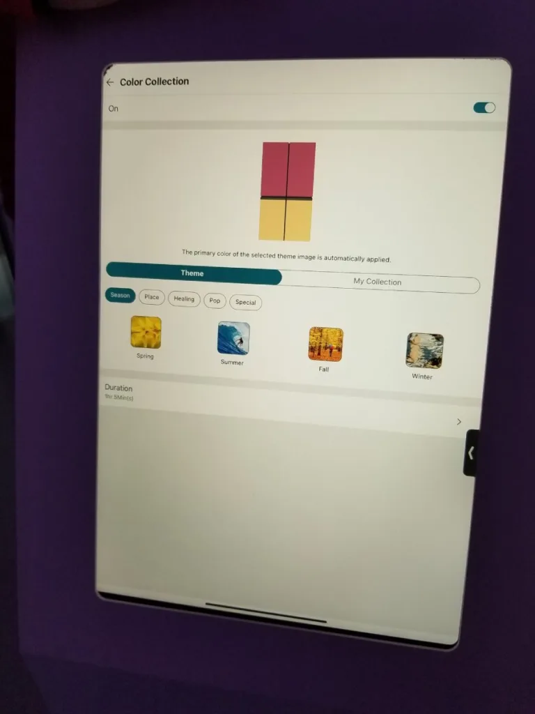LG Refrigerator app control panel