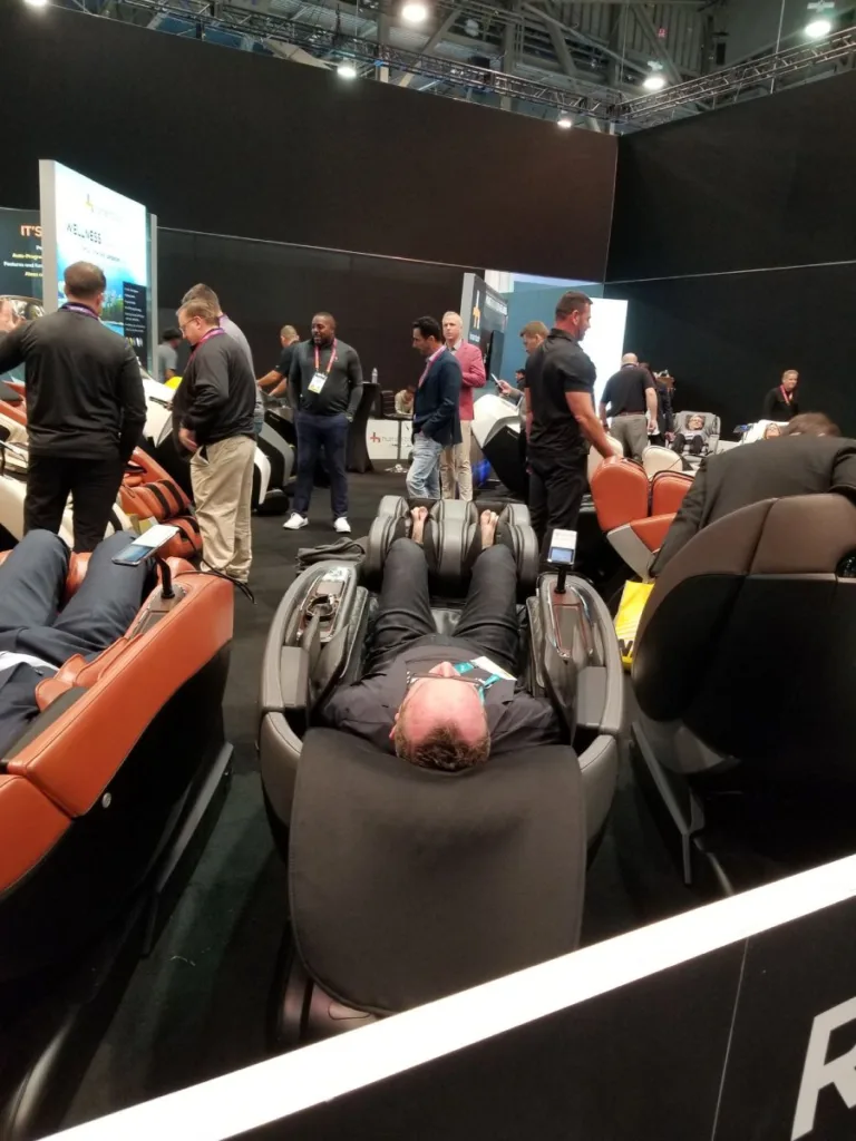 There was no shortage of massage chair companies at CES