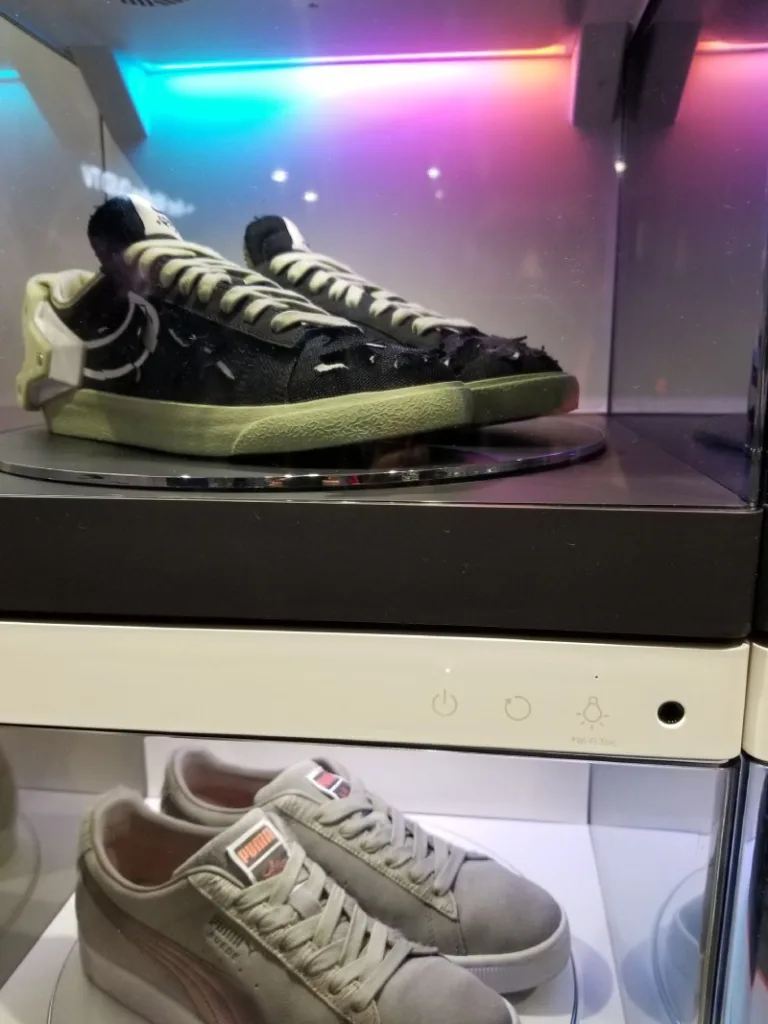 Climate controlled shoe storage cabinet