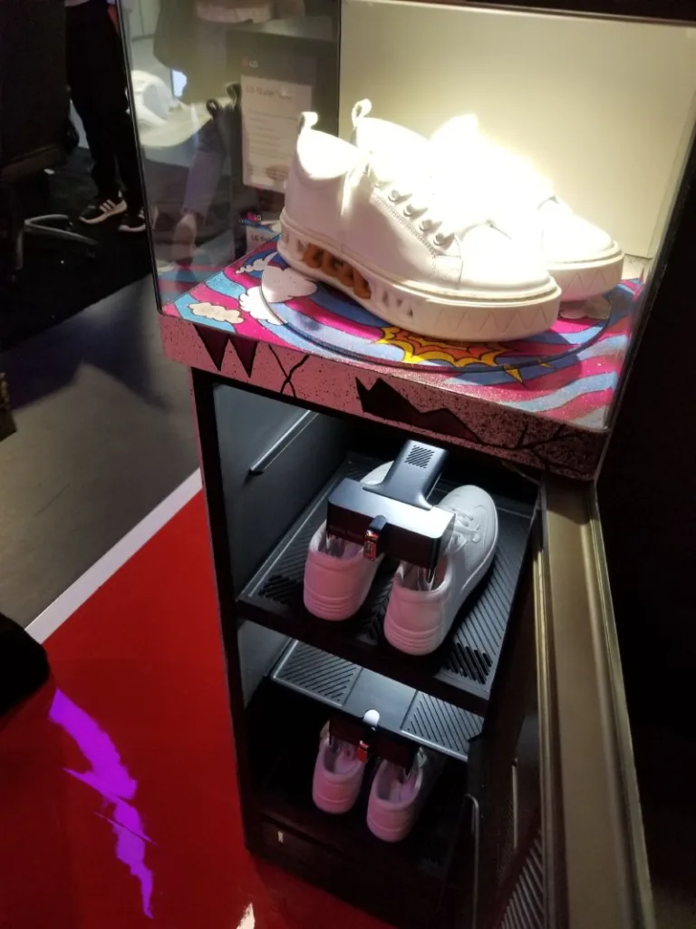 Climate controlled shoe storage cabinet